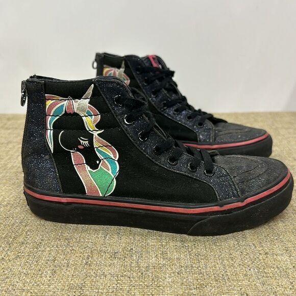 vans off the wall rainbow unicorn kids shoes sz 2 - Picture 2 of 5